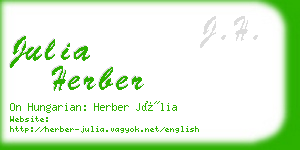 julia herber business card